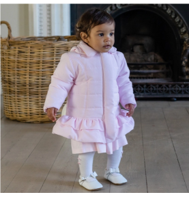 Manteau d'hiver rose pour bébé fille