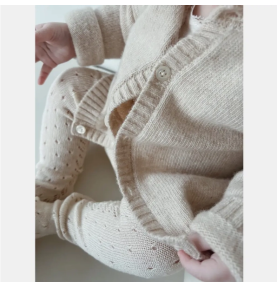 Cardigan en laine bébé- Caramel