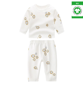 Coffret cadeau bébé en coton biologique certifié GOTS : Ensemble pyjama + doudou étoile