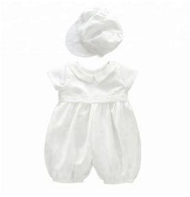 Ensemble de cérémonie mixte pour bébé - Barboteuse de cérémonie + chapeau assorti