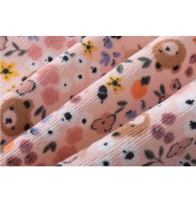 Robe florale en velours pour bébé fille