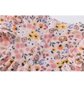 Robe florale en velours pour bébé fille