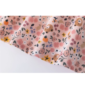 Robe florale en velours pour bébé fille