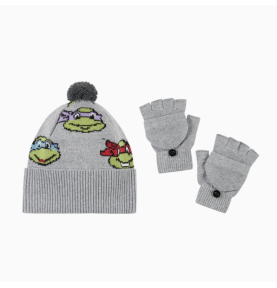 Ensemble bonnet et mitaine Tortues Ninja pour garçons