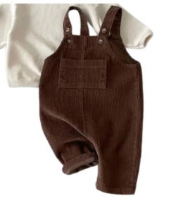 Salopette bébé en coton Marron