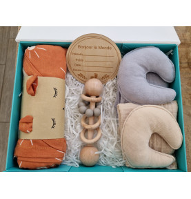 Coffret Cadeau Naissance Mixte en Coton Clair de Lune