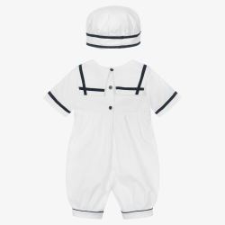 Ensemble marin blanc et bleu bébé - Tenue Marin pour bébé