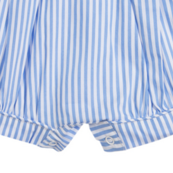Combishort à rayures en coton bleu & blanc - Combishort pour bébé