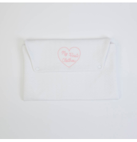 Trousseau de naissance - I love family Rose et blanc