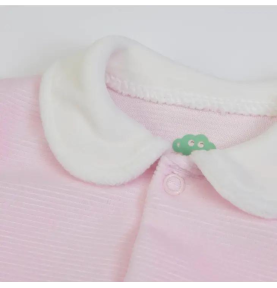 Pyjama bébé fille avec dentelle en coton biologique